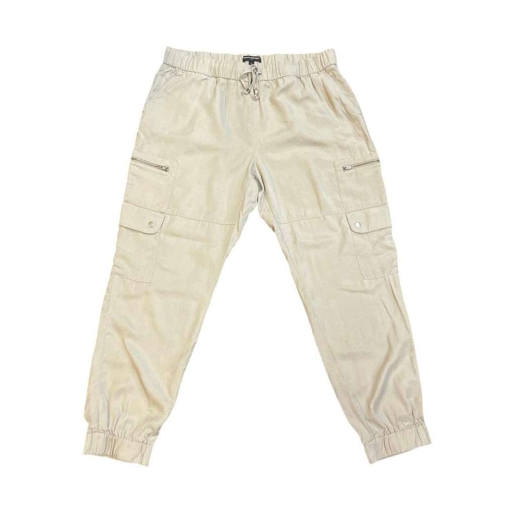 Banana Republic Drawstring Cargo Pants SZ L Zippered Utility Pockets Joggers