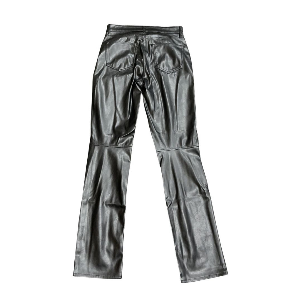 Gap Faux Leather Vintage Slim High Rise Pants Size 28 NWT Stretch Classy Chic