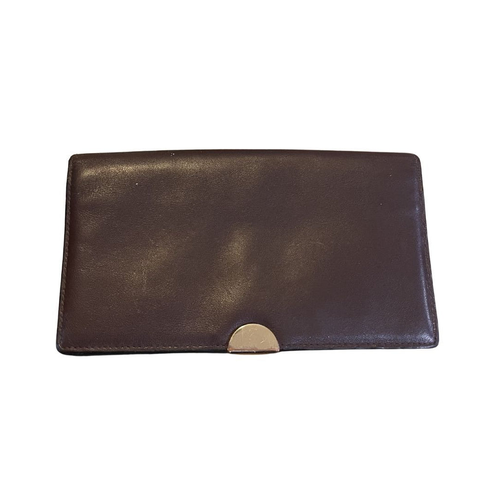Vintage Coach Leather Dreamer Wallet Brown Slim Credit Card Bill Coin Zipper
