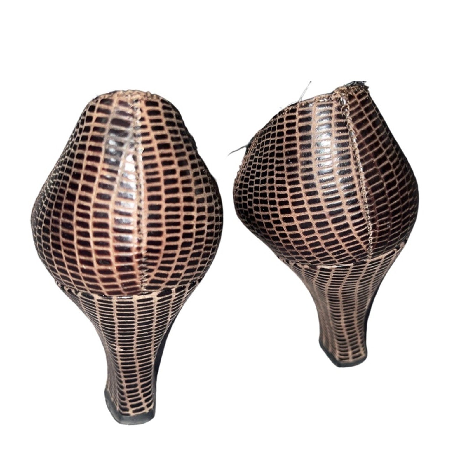 Vintage Allure heels pumps lizard like print