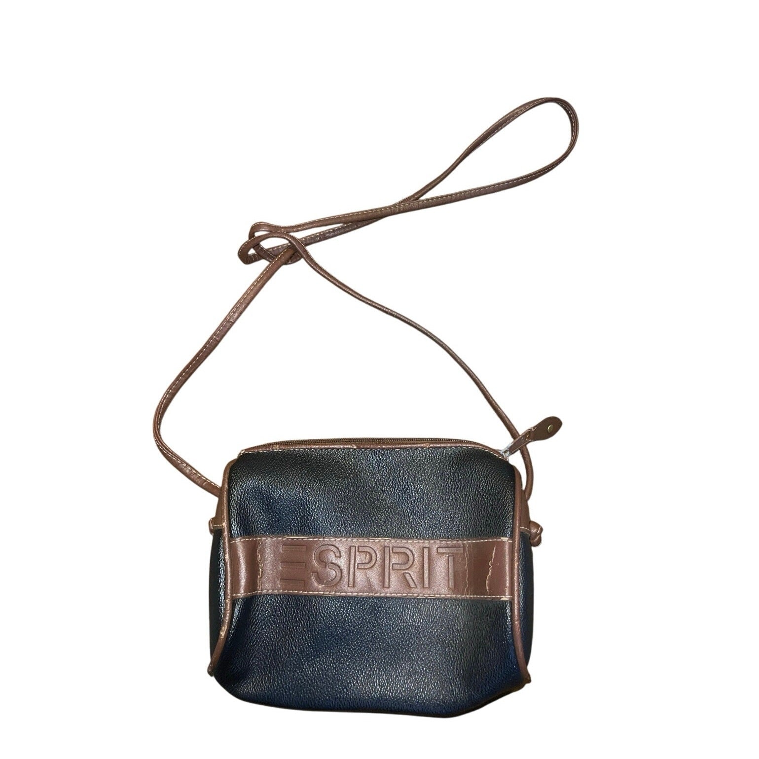 Vintage 1980's 1990's Esprit Crossbody Purse Bag Brown/Black