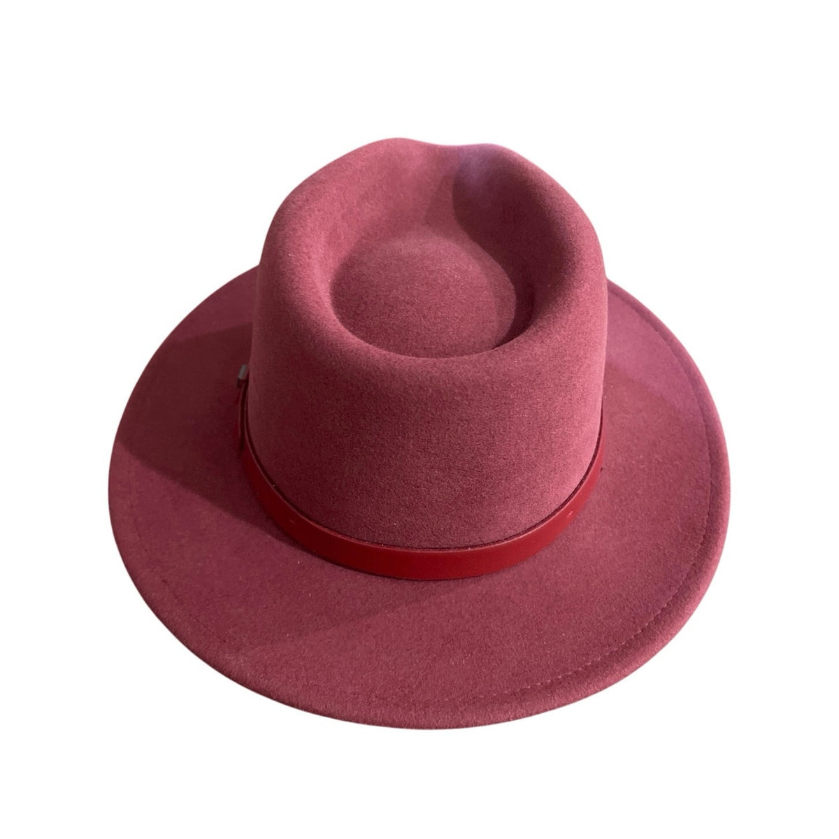 Brixton Messer Fedora Unisex Felted Wool Faux Leather Band SZ M NWT Cowboy
