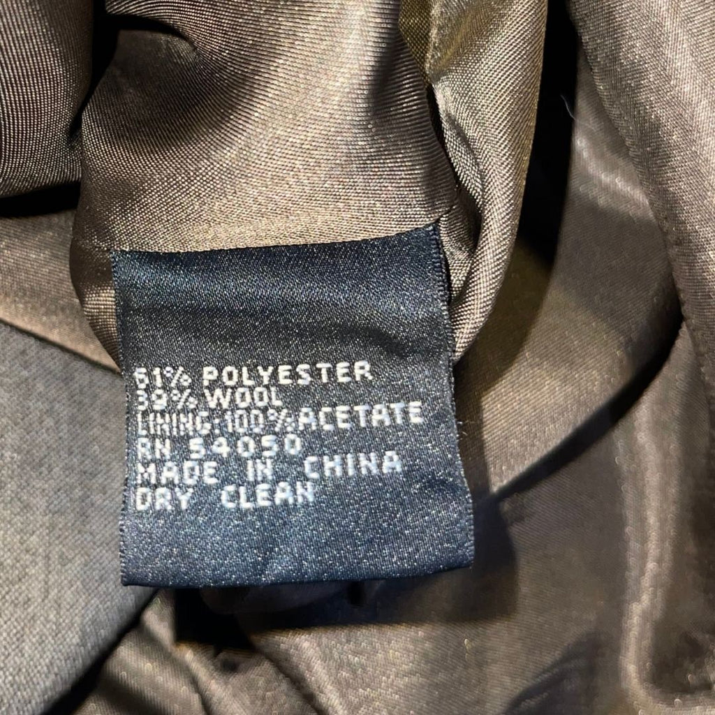 Anne Klein One Button Blazer Wool Blend Size 4 Career Office Professional Preppy