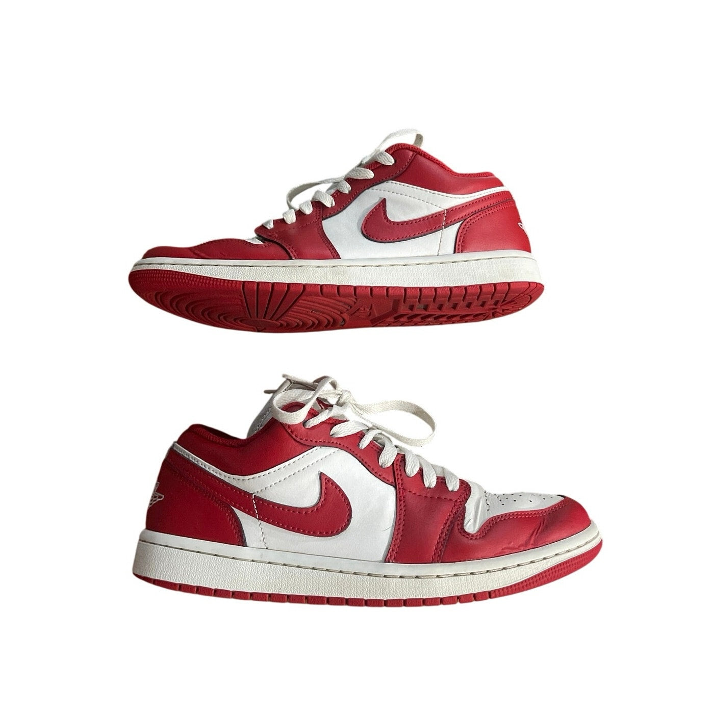 Nike Air Jordan 1 Low Varsity Red White Sneakers SZ 7.5 Athletic Streetwear