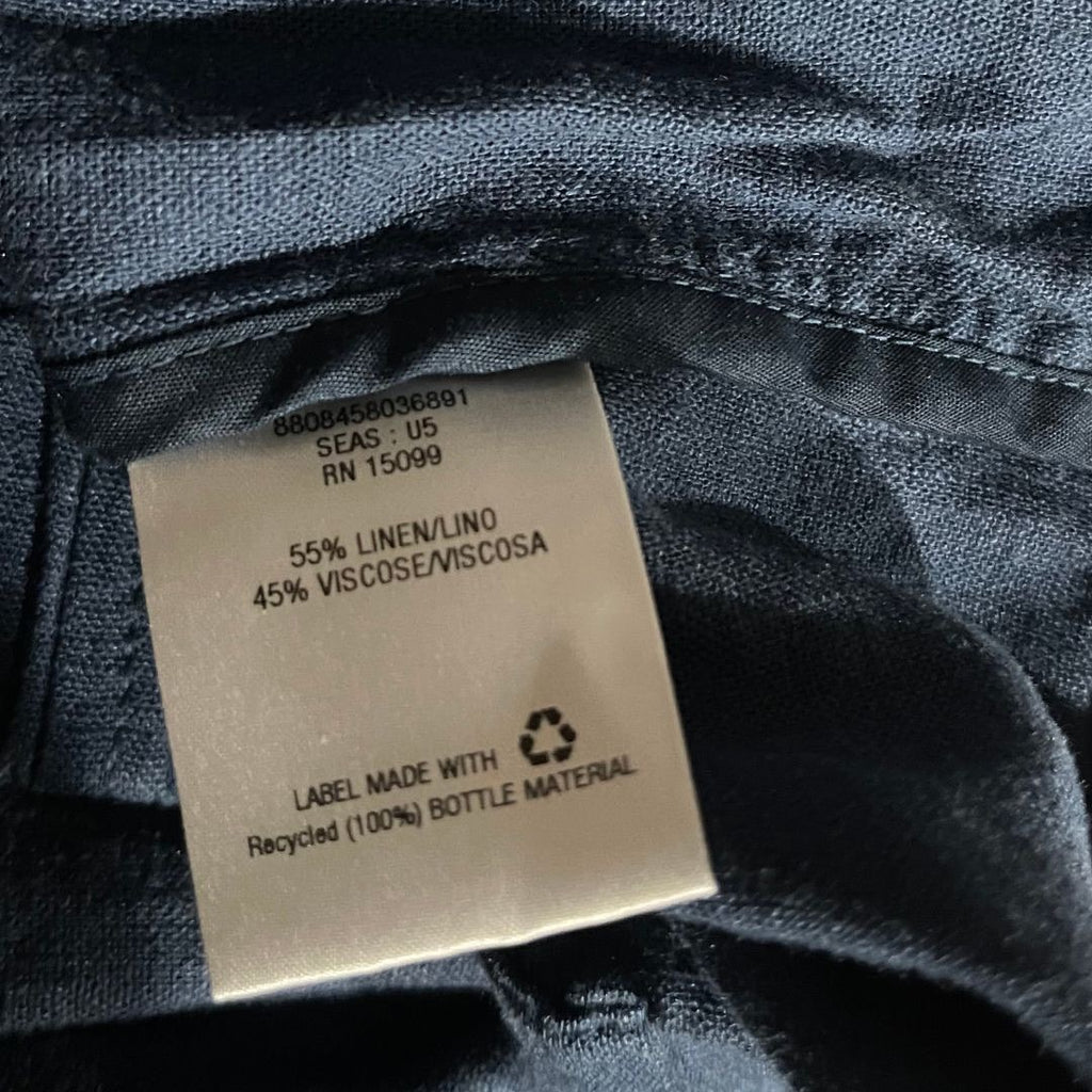 Laura Scott Zip up Linen Blend Lightweight Jacket Size 14P Casual Career Office