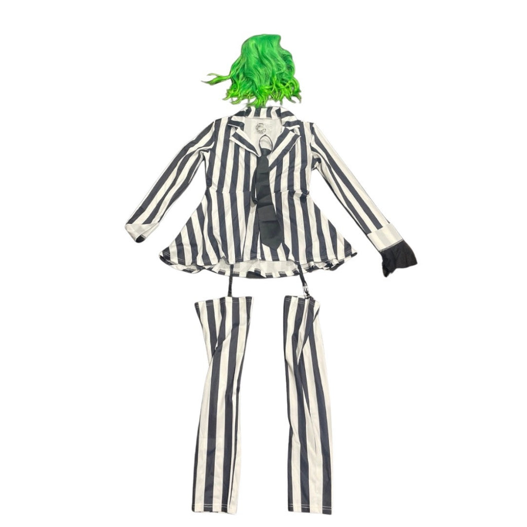 Beetlejuice Halloween Costume SZ M Spooky Ghostly Gothic Horror Tim Burton