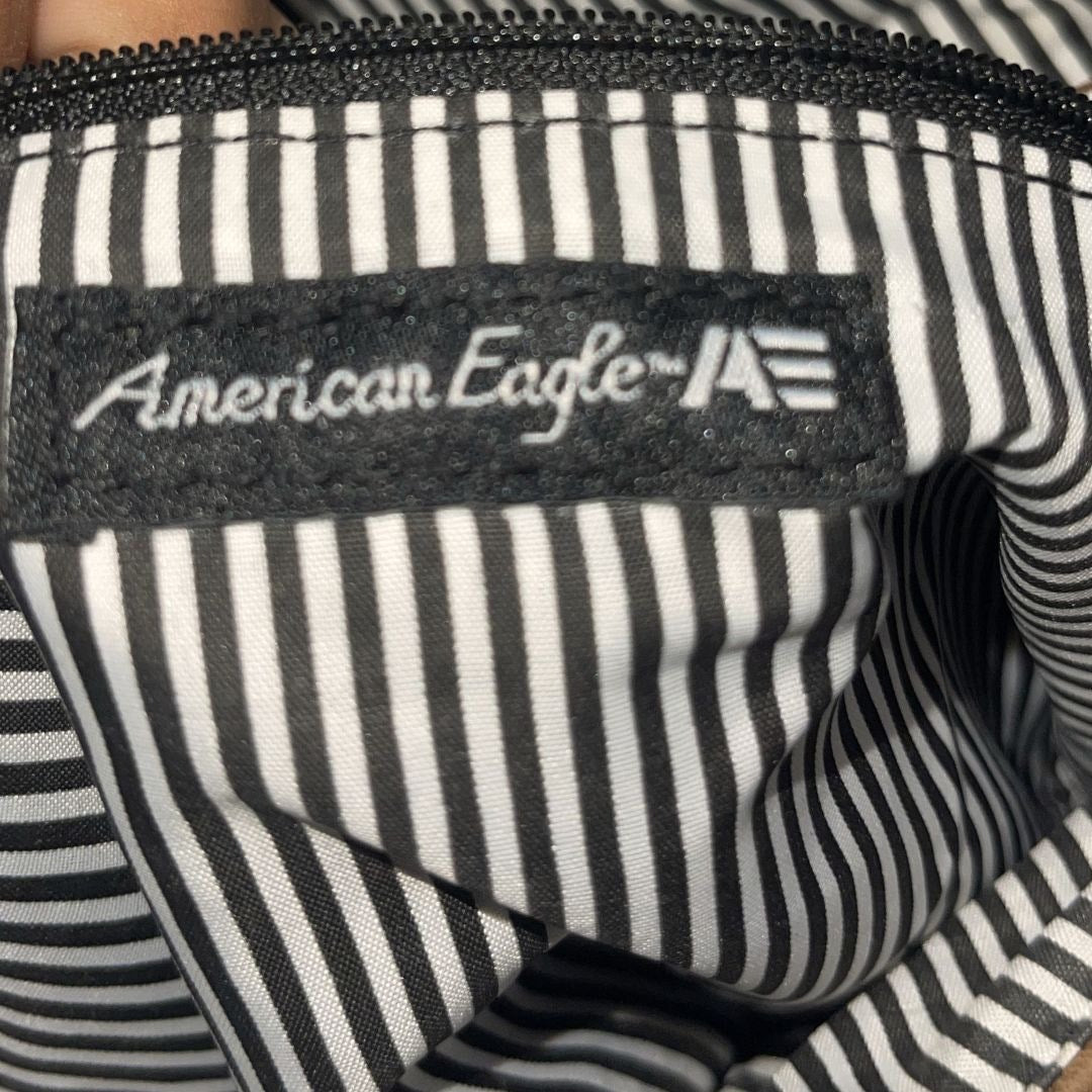 American Eagle Faux Leather Saddle Crossbody Purse Tassel Western Boho Chic