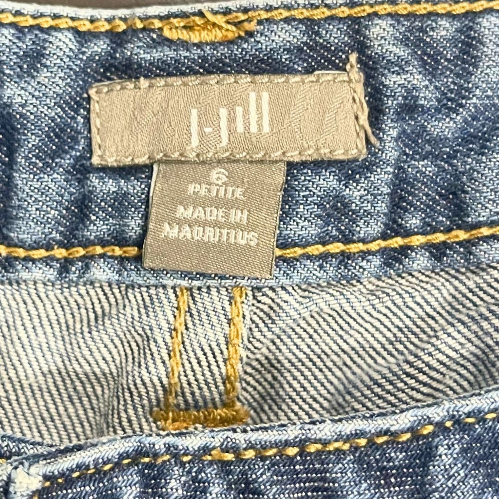 J. Jill Denim Jeans Relaxed Fit Medium Wash Classic Straight Size P6 Casual Chic