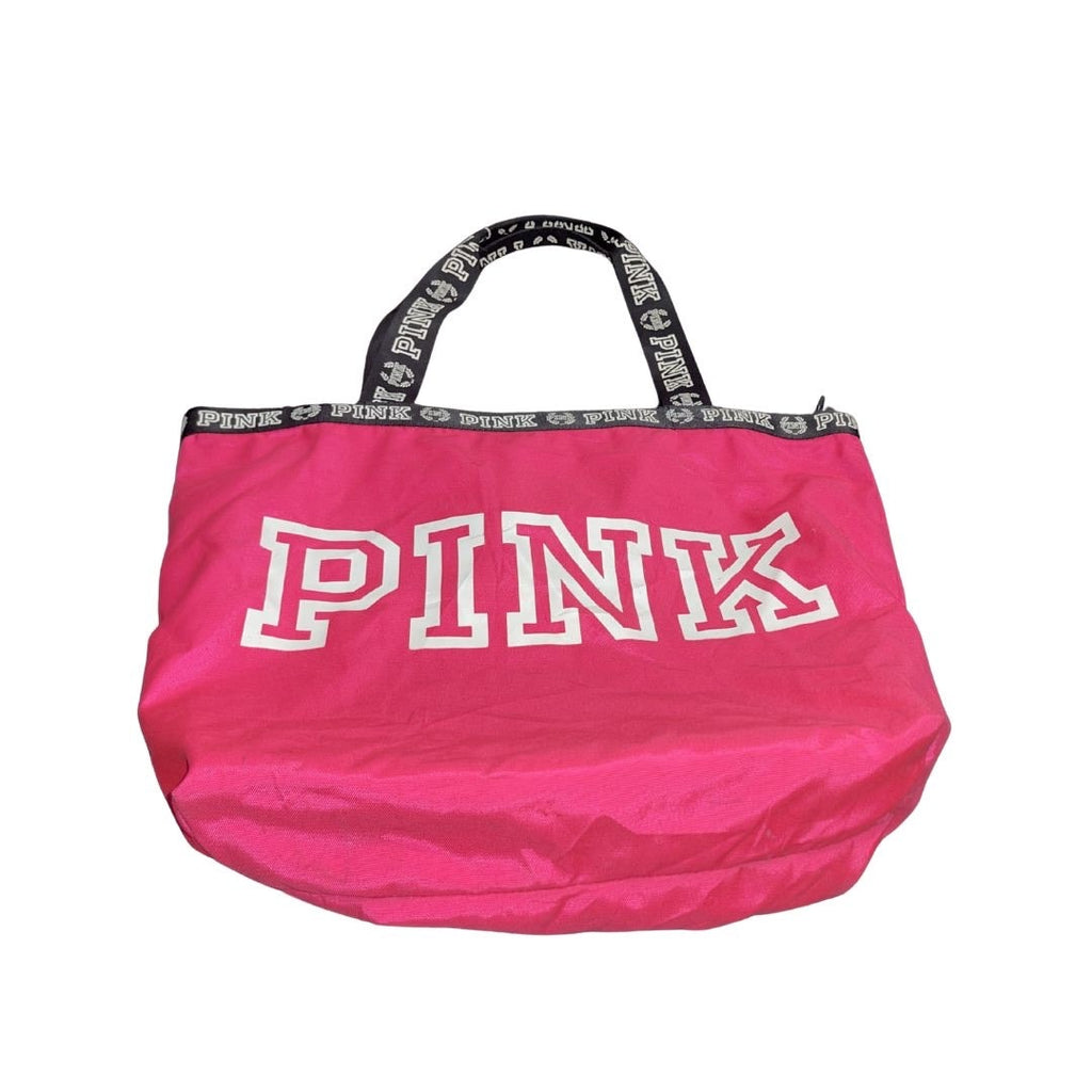 Victoria's Secret PINK Nylon Canvas Tote Bag Y2K Travel Carry On Weekender