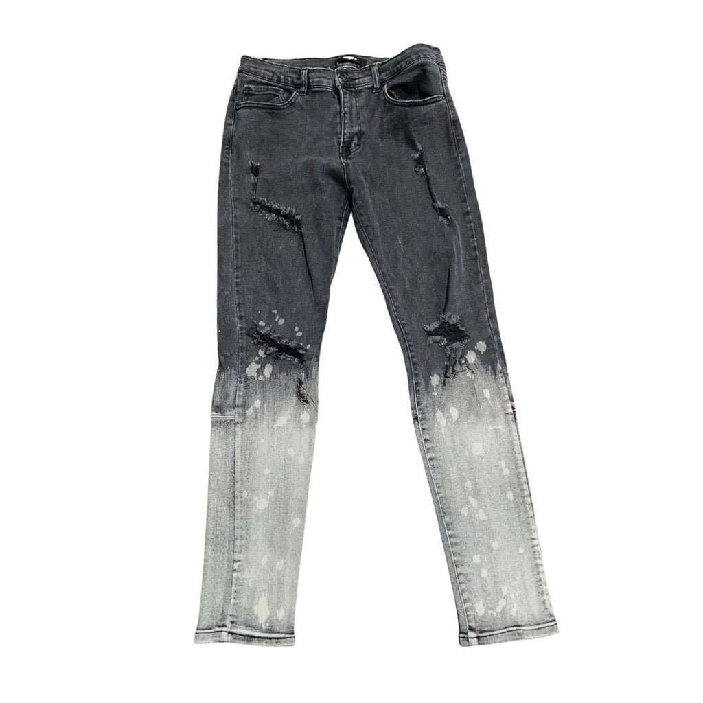 Forever 21 Men Distressed two toned Skinny Jeans Size 33 Grunge Punk Slim