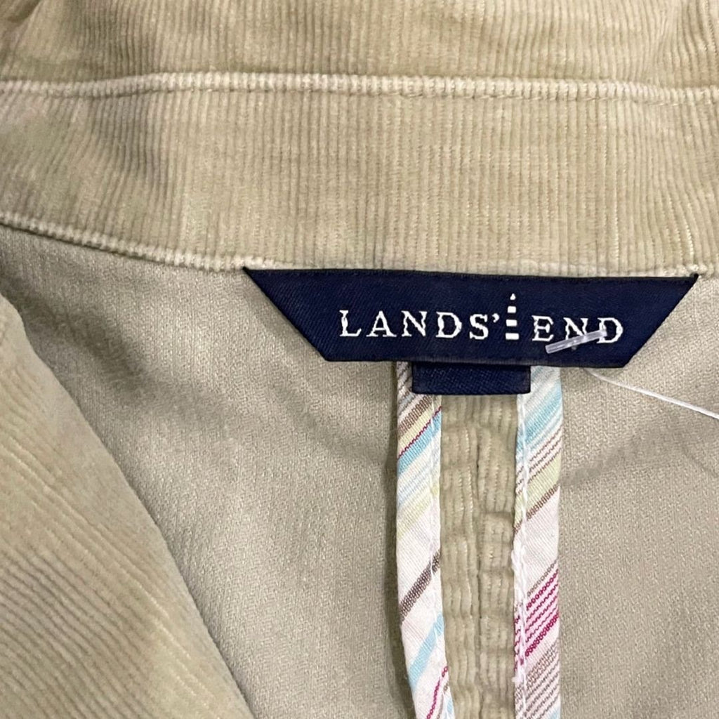 Lands End Women Corduroy Button Blazer Pockets Size 18 Preppy Career Office