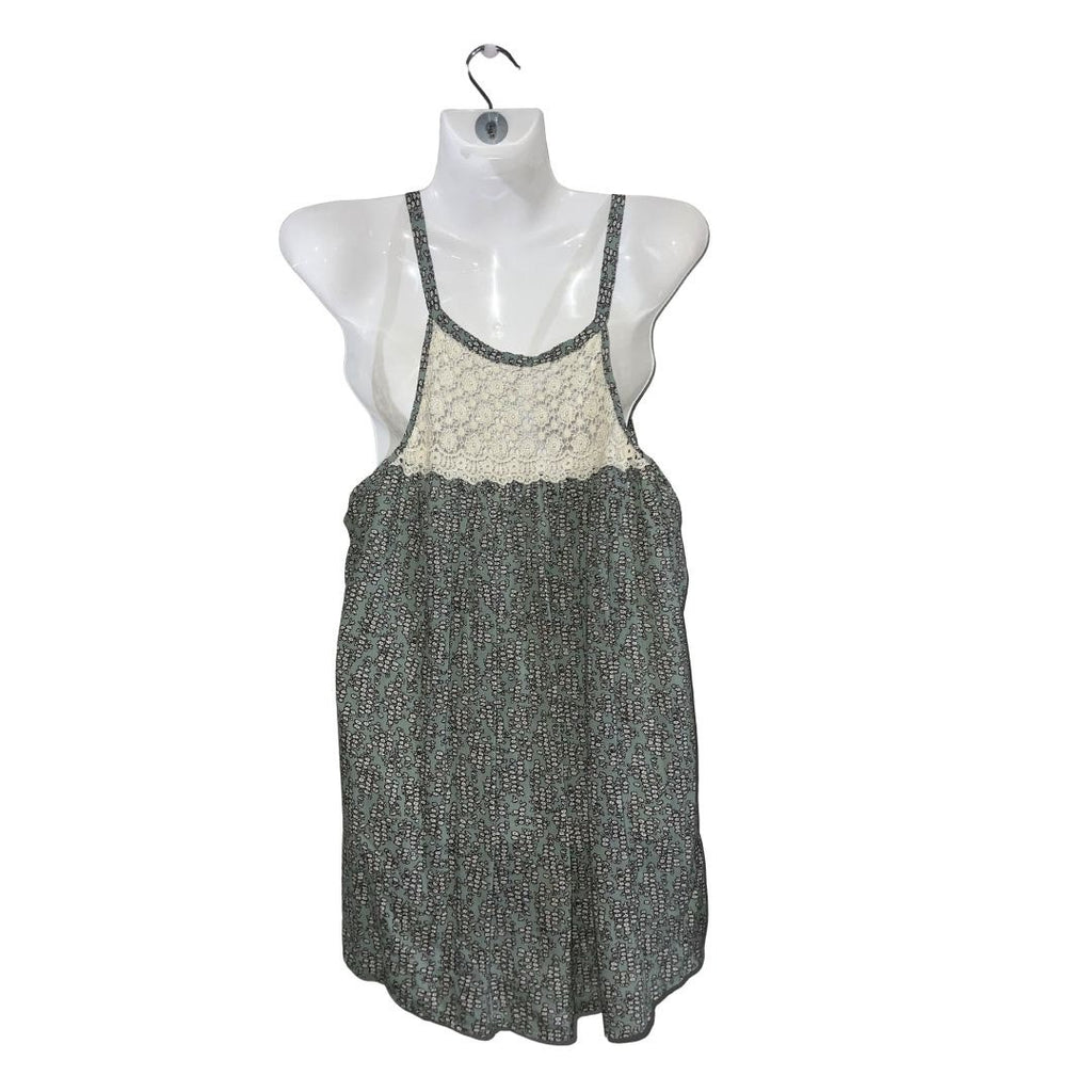 Hagel Bohemian Babydoll Tank Top Camisoles Size Large Crochet Lace Neckline