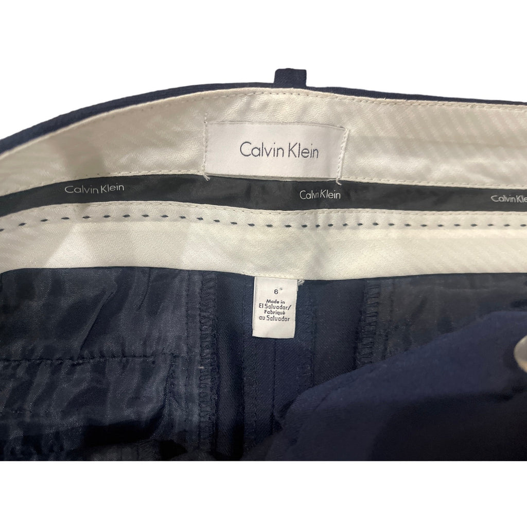 Calvin Klein Navy Blue Women's Slacks Pants Career Straight Leg Trousers Size 6