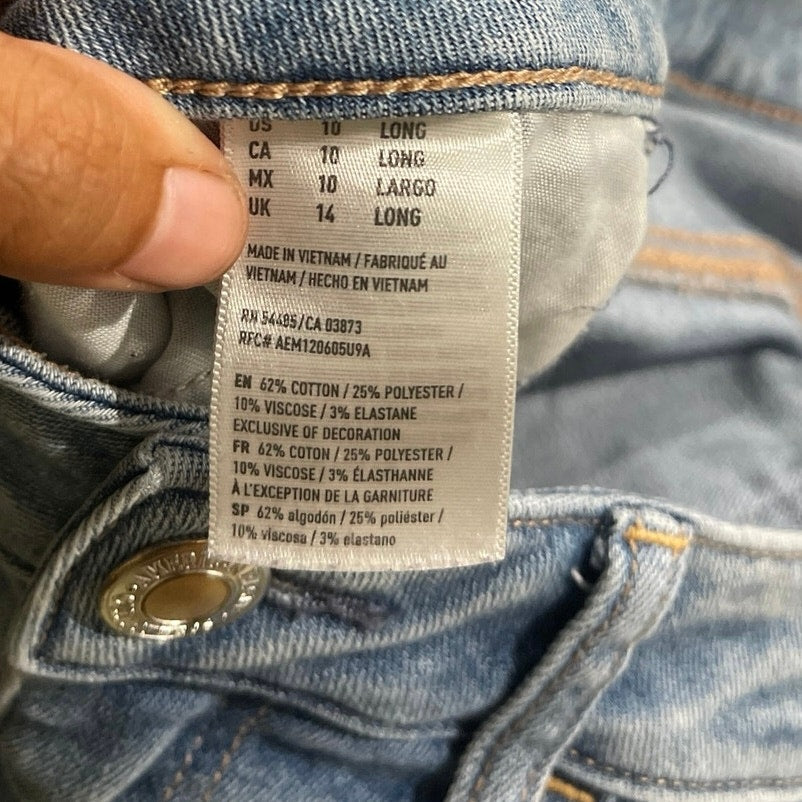 American Eagle Outfitters Super Super Stretch Denim Skinny Jeans Size 10 Long