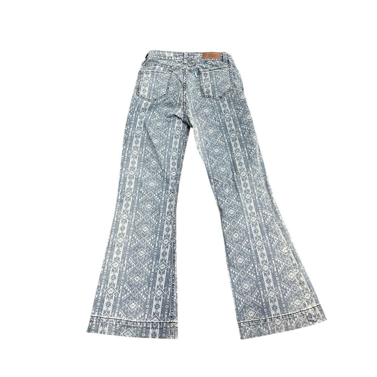 Rock & Roll Denim Aztec Print Flare Jeans SZ 28 Western Boho Southwestern Hippie