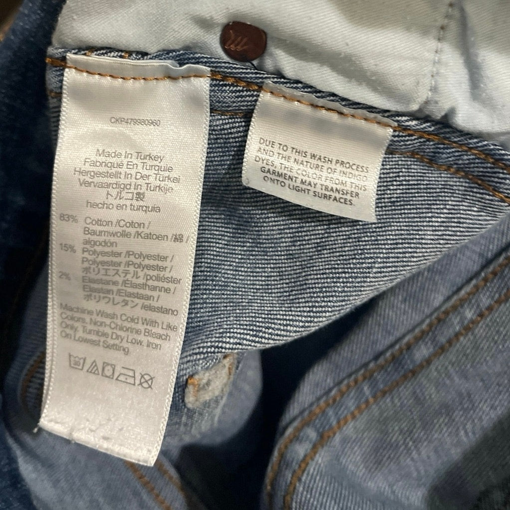 Madewell Denim Stovepipe Slim Straight Leg Jeans SZ 32 Casual Streetwear