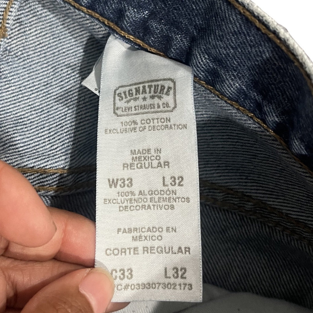 Signature By Levi Strauss & Co. Regular Fit Size 33X32 Streetwear Casual Cotton