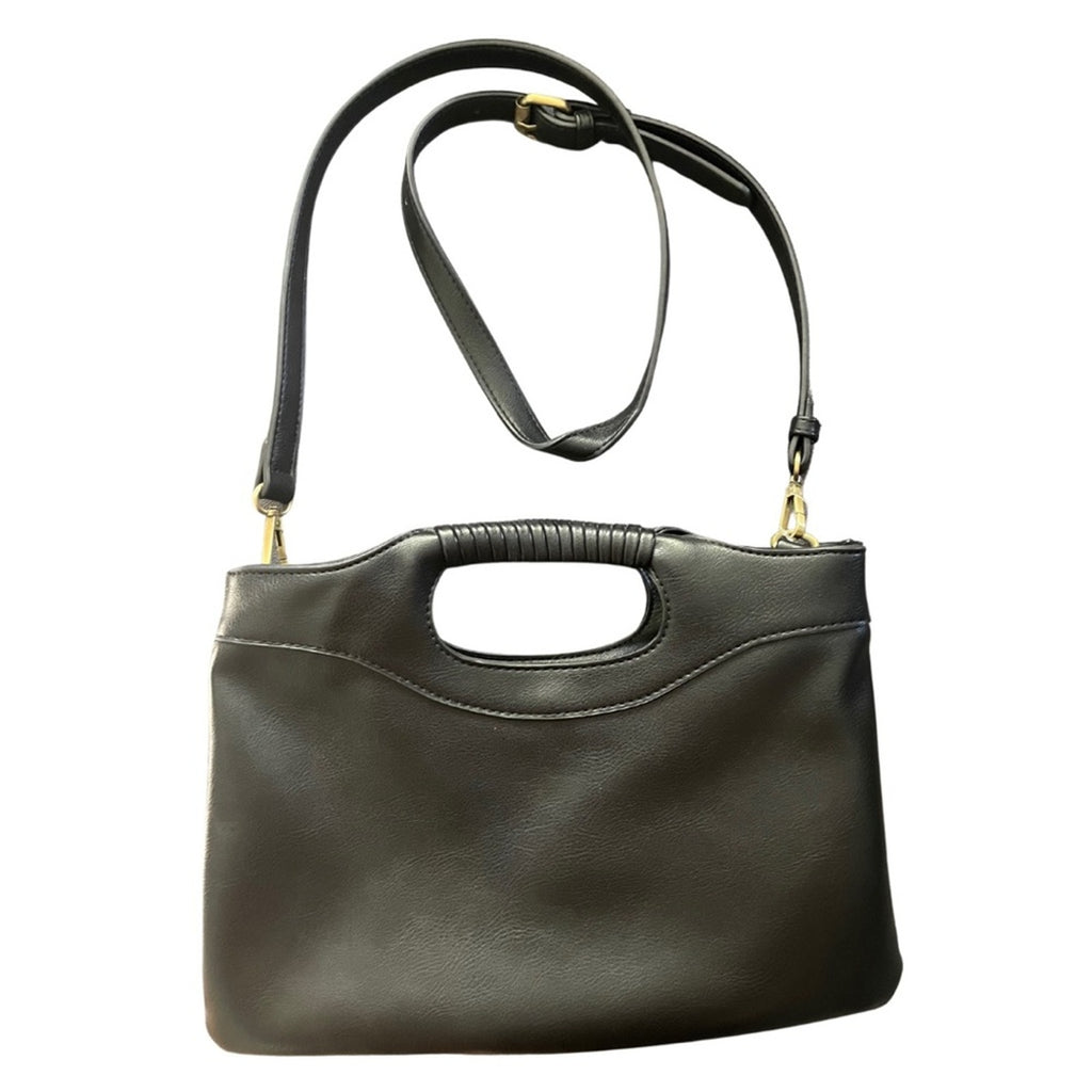 Anthropologie Morgan woven black crossbody bag purse