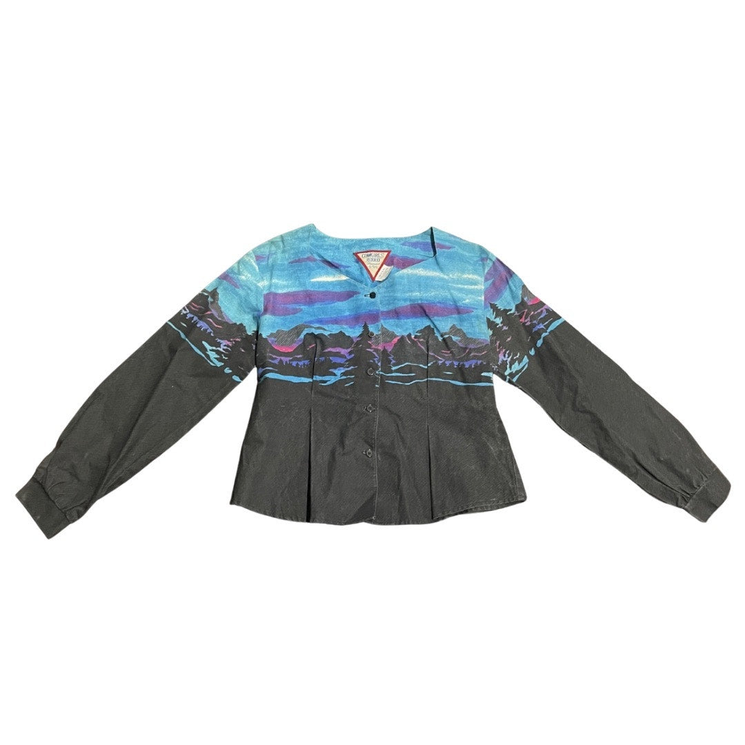 Vintage Roper Cowgirls Rodeo Button Up Shirt Size Medium Western 90s Mountain