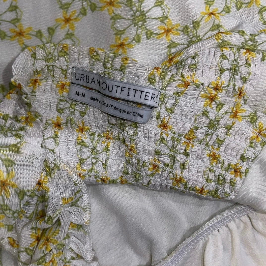 Urban Outfitters Audrey Mesh Mini Dress Daisy Floral design Size M