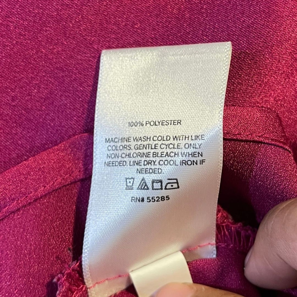 Express Berry Cowl Neck Camisole Top Large Spaghetti Adjustable Strap Blouse Y2K