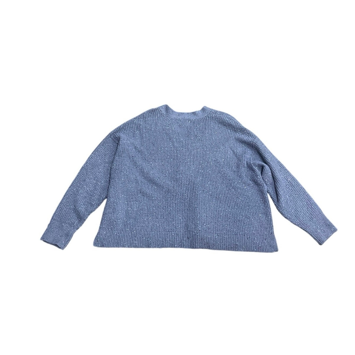 a.n.a A New Approach Blue Chunky Knit Button Pullover Sweater SZ PXL Relaxed Fit