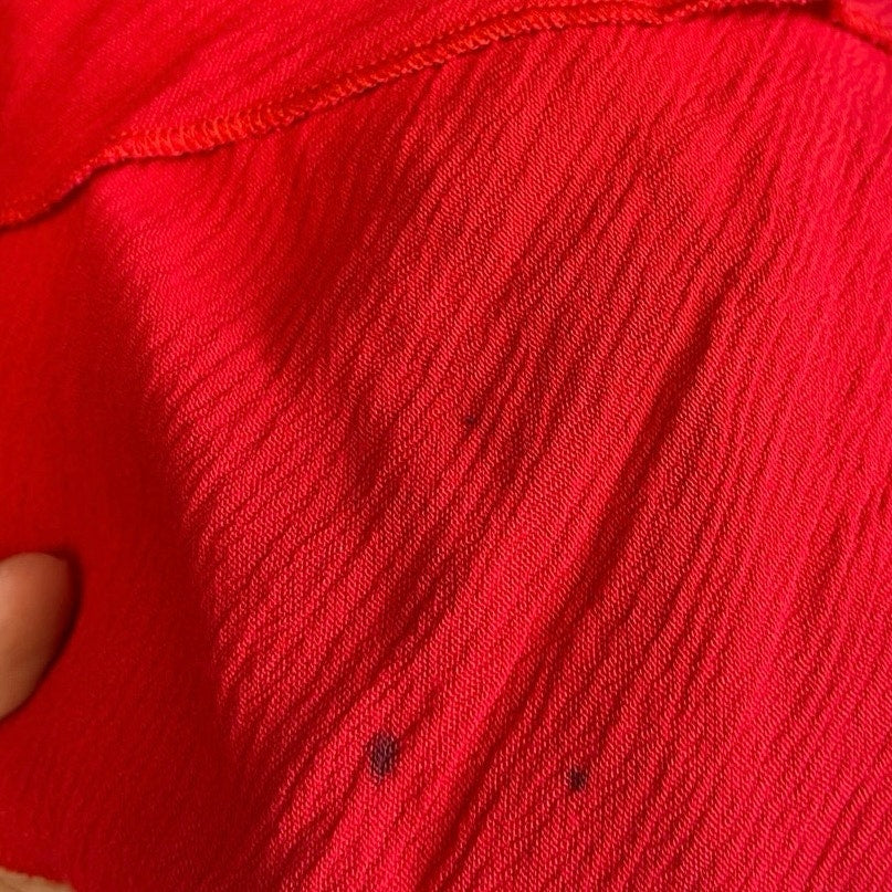 Mossimo Supply Co. Gauzy Red Tank Top Ruffles Size Small Flirty Y2K Girly
