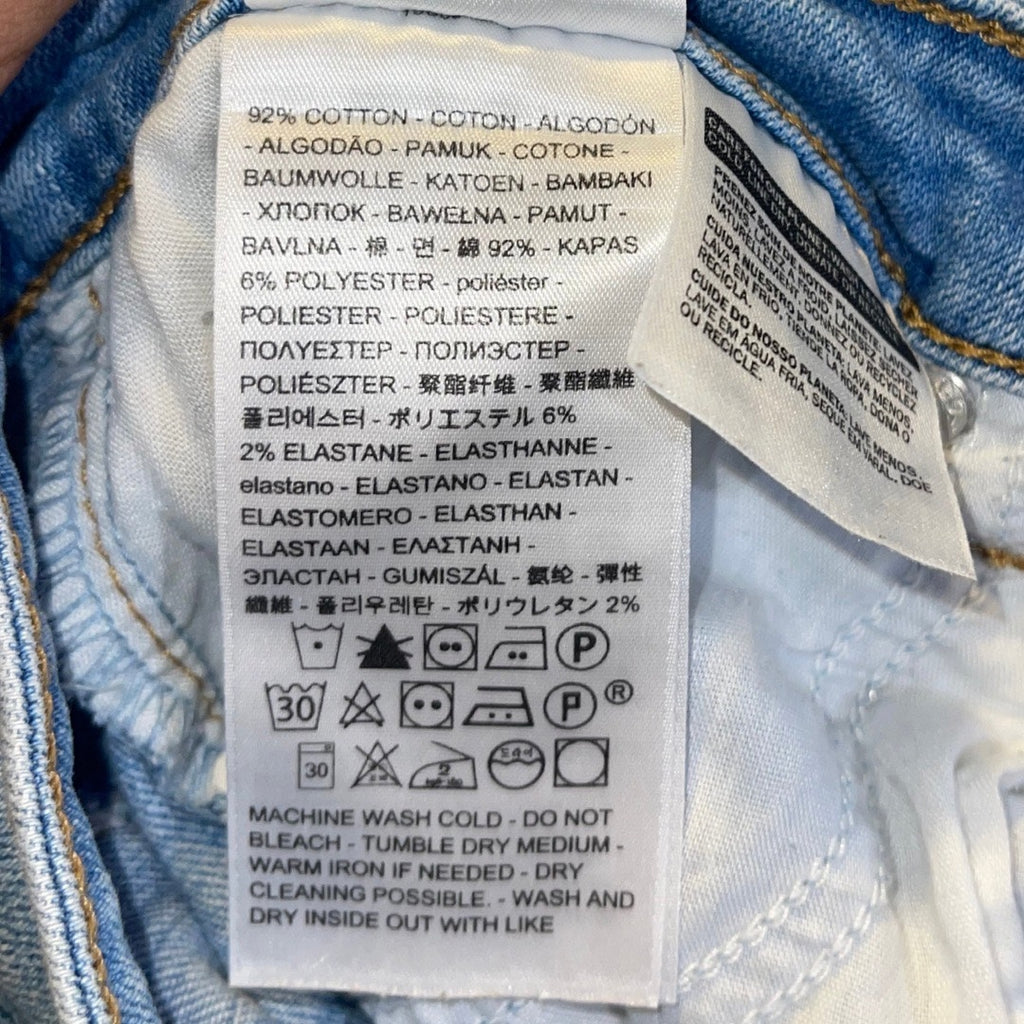 Levi's 711 Distressed Skinny Jeans Size 31 Streetwear Medium Wash Denim