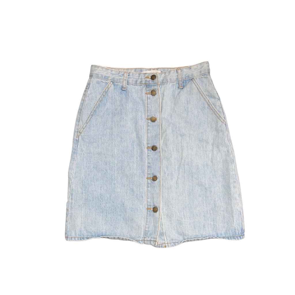 Brave Soul London Denim Studio Skirt light blue jean wash Size 10