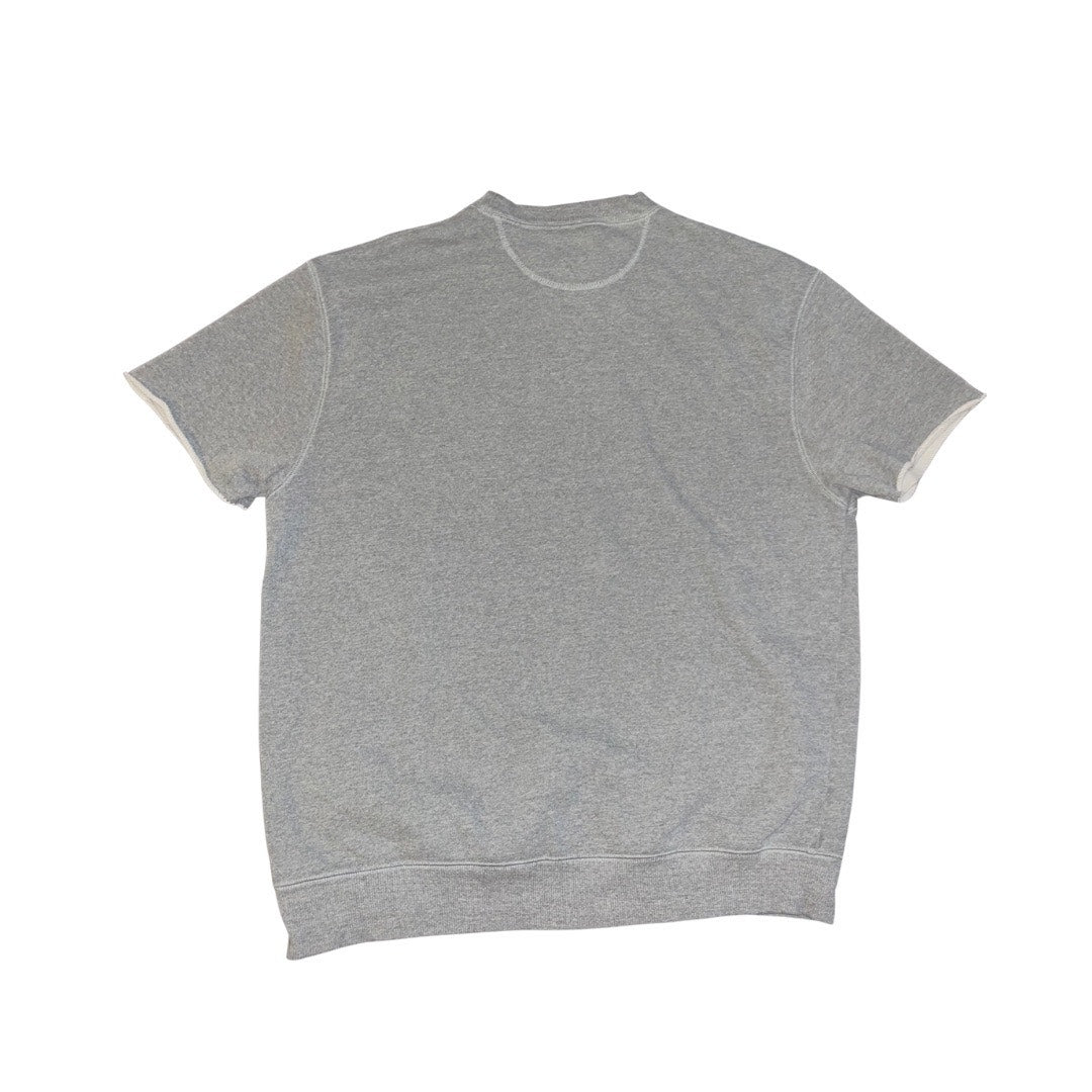 Under Armour Sweatshirt Mens Gray Terry Short Sleeve Crewneck Size Large Workout