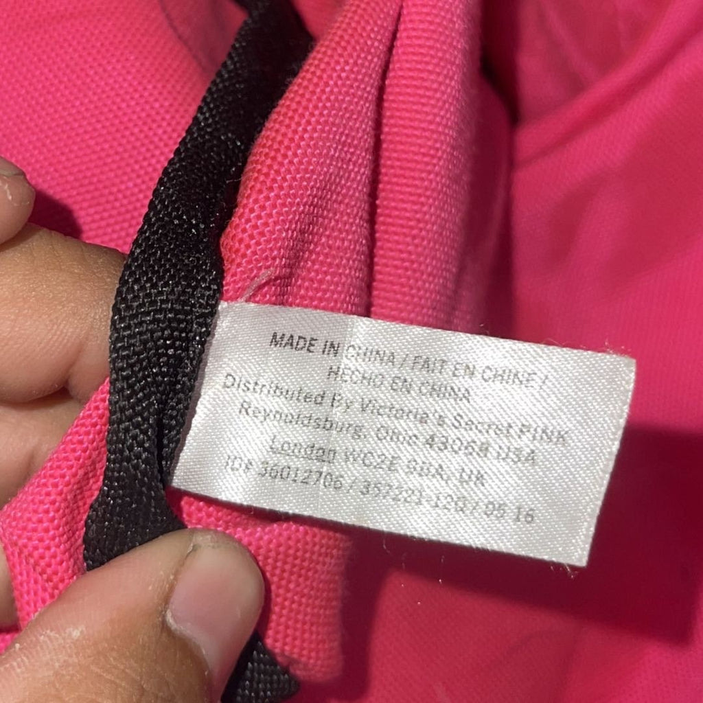 Victoria's Secret PINK Nylon Canvas Tote Bag Y2K Travel Carry On Weekender