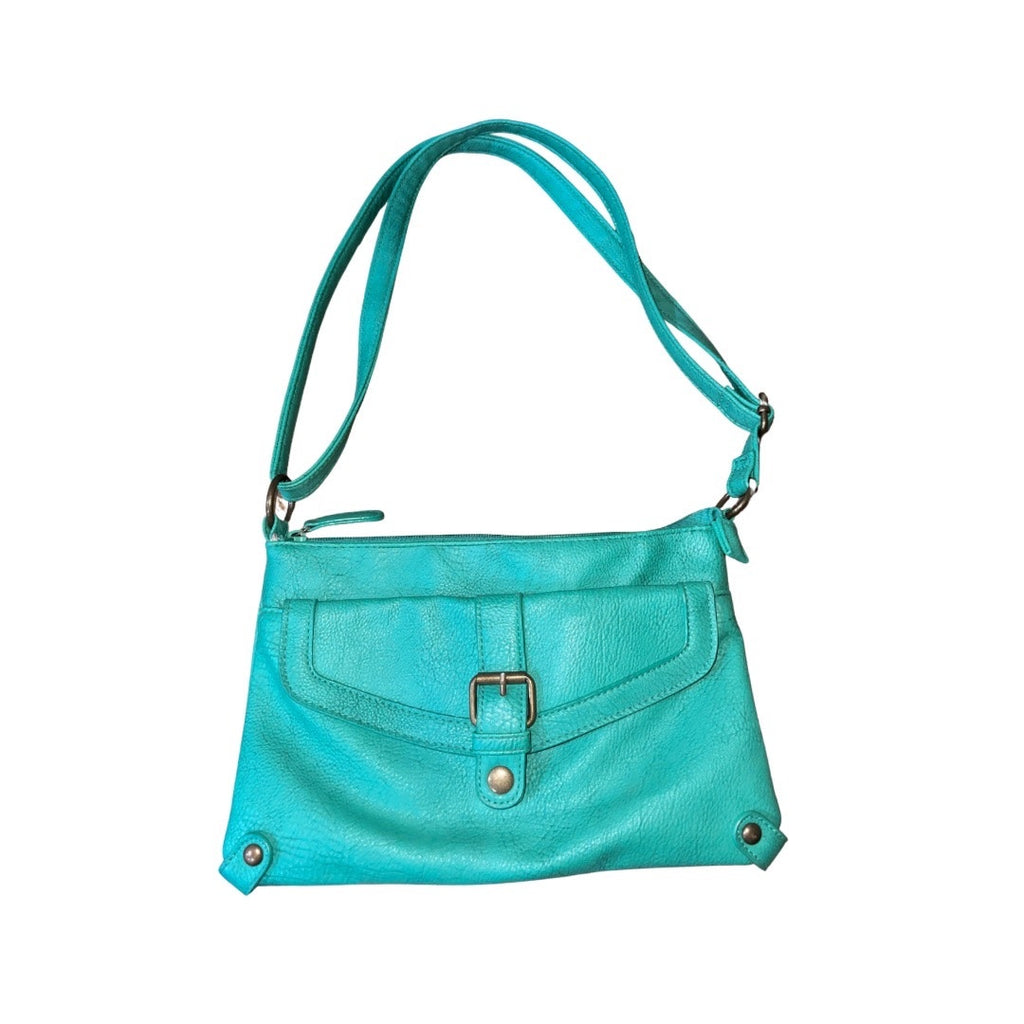 AE American Eagle Outfitters Crossbody Green Faux Leather Purse Y2K Casual