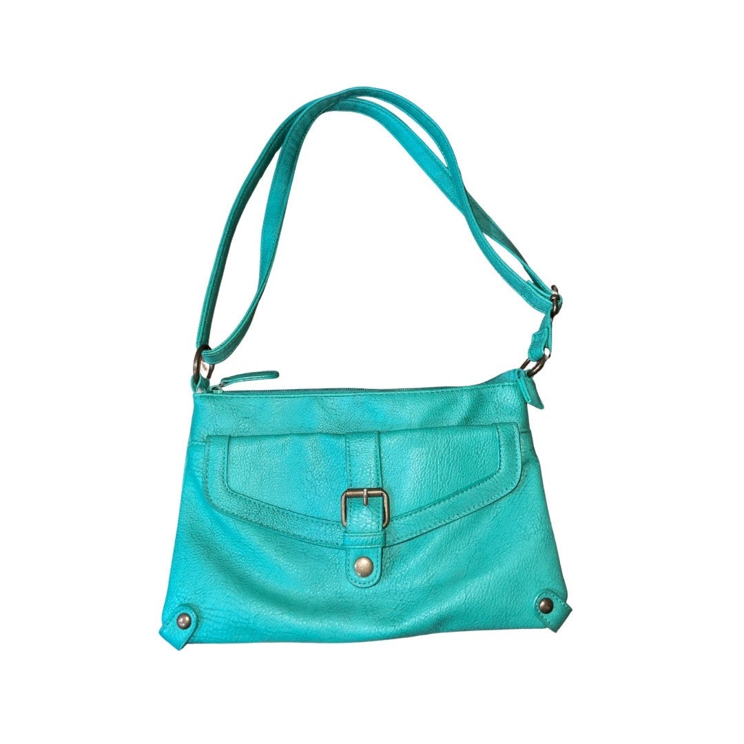 AE American Eagle Outfitters Crossbody Green Faux Leather Purse Y2K Casual