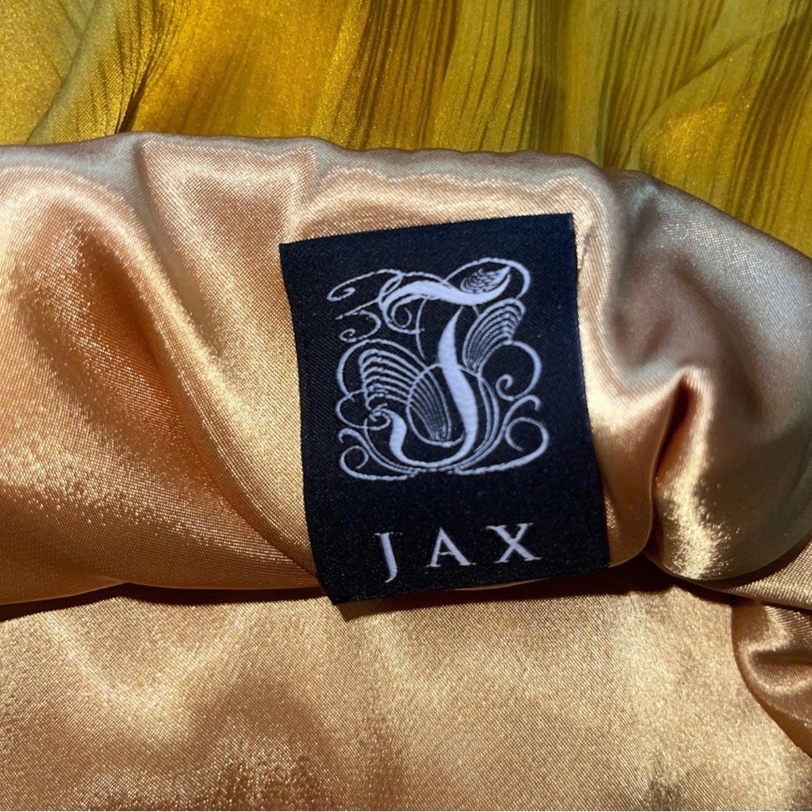JAX Silk Babydoll Slip Dress Mustard Yellow