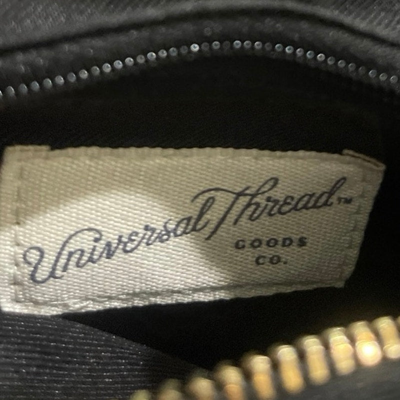 Universal Thread Crescent Mini Hobo Black White Checkered Shoulder Bag Trendy