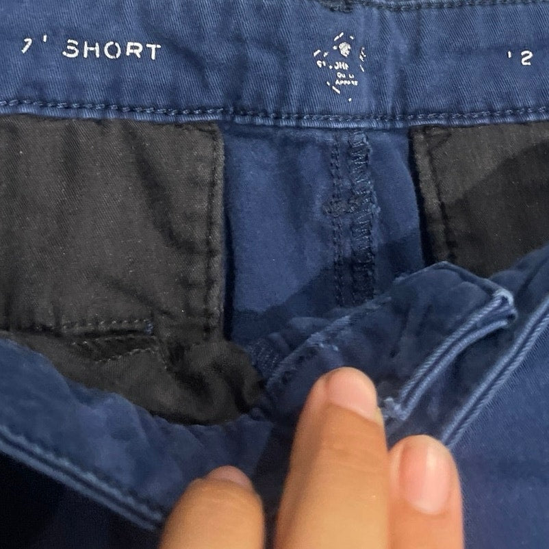 St. John's Bay Blue Chino Shorts SZ 12 Casual Nautical Coastal Preppy Streetwear