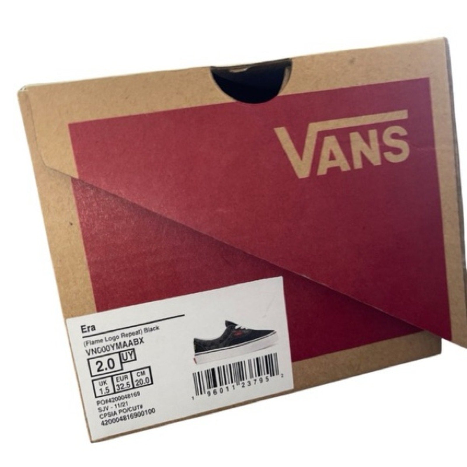 Vans ERA shoes Youth Boy Size 2 Skater sneakers