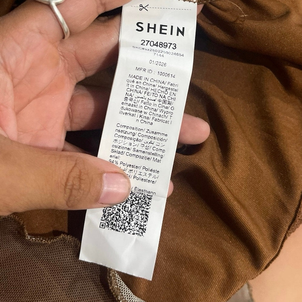 SHEIN Sleeveless Mesh Mini Butterfly Printed Dress Size M Party Boho Festival