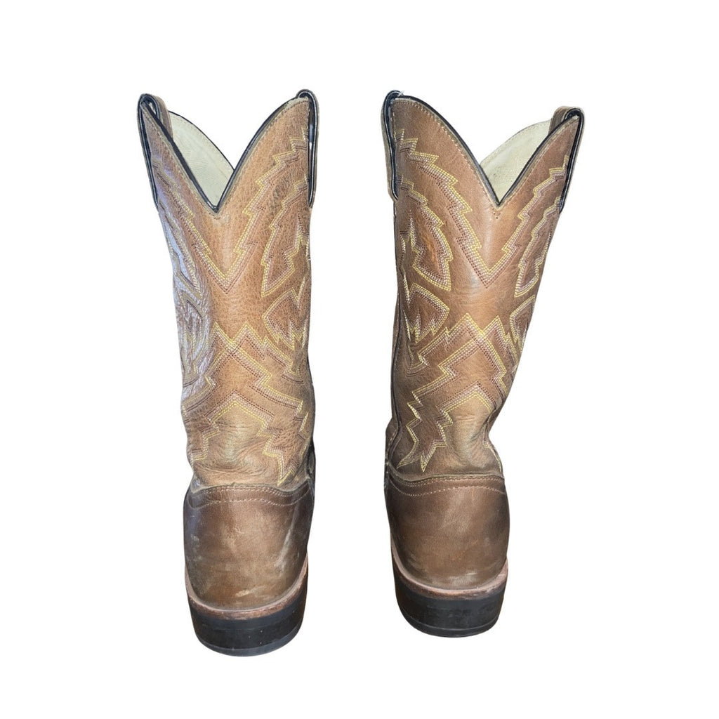 Durango Leather Western Cowboy Two Toned Boots Size 10 Rebel Rodeo Rancher