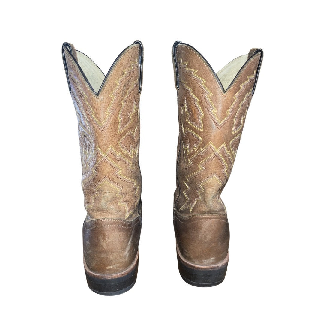 Durango Leather Western Cowboy Two Toned Boots Size 10 Rebel Rodeo Rancher