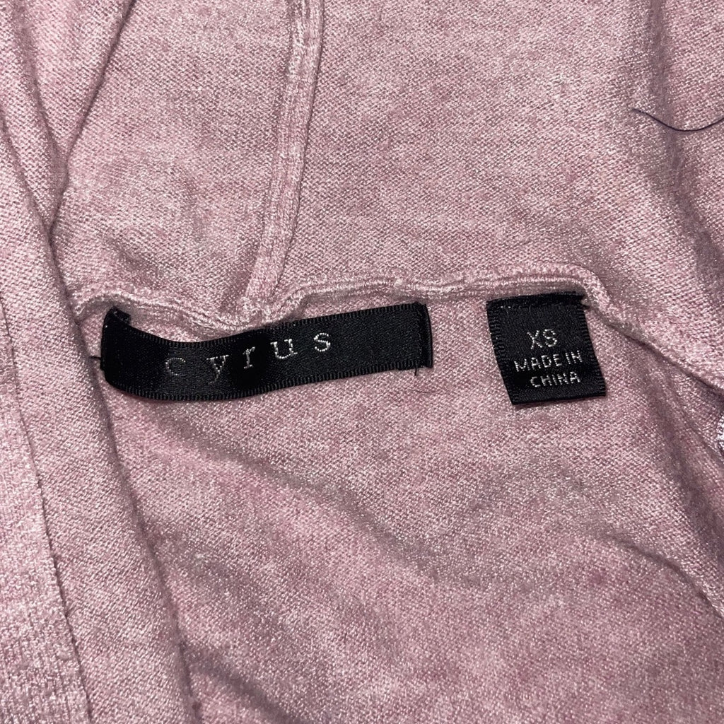 Cyrus Hooded Long Cardigan Sweater Size XS Lightweight Pink Casual Comfort