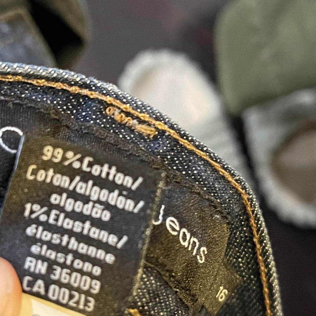 Calvin Klein Jeans Flare Fit Bootcut Plus Size 16 Denim Cotton Casual Western