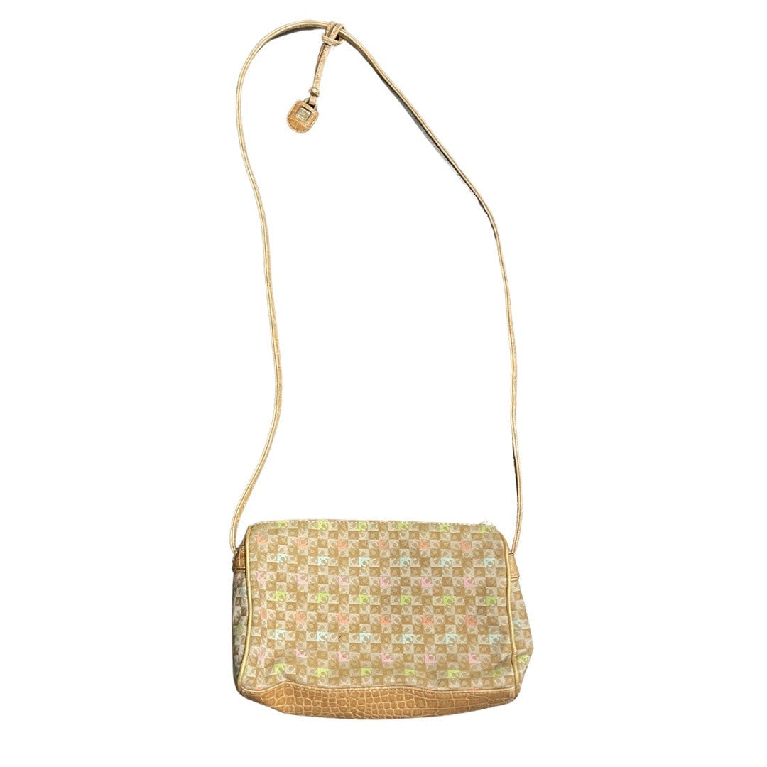Liz Claiborne Monogram Checkered Pastel Y2K Crossbody Bag Vintage 90s Retro Chic