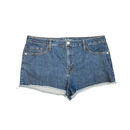 Wild Fable Denim Shorts Jeans Raw Distressed Hem Blue Wash Size 18