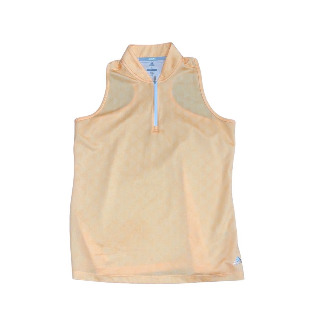 Adidas Racerback Sleeveless Golf Polo Shirt Orange Size Large Sports Athletic