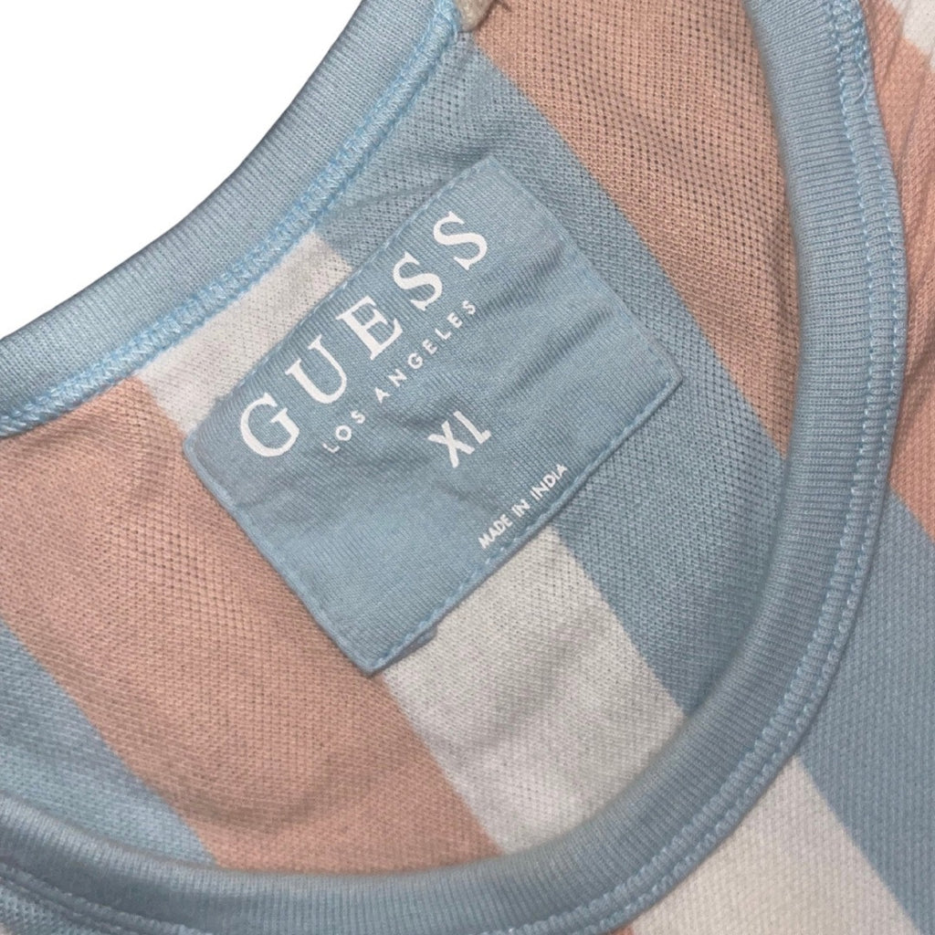 GUESS Los Angeles Striped Shirt Size XL Knit Casual Tee Preppy