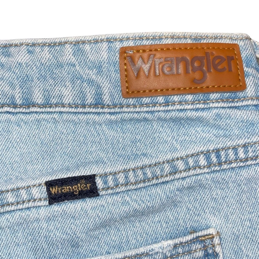 Wrangle Mid Rise Vintage Short Daisy Duke Jeans 8 Distressed Cowgirl Western Y2K