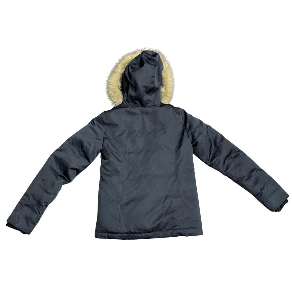 Abercrombie and Fitch Water Resistant Jacket XS Faux Fur Removable Hood Winter