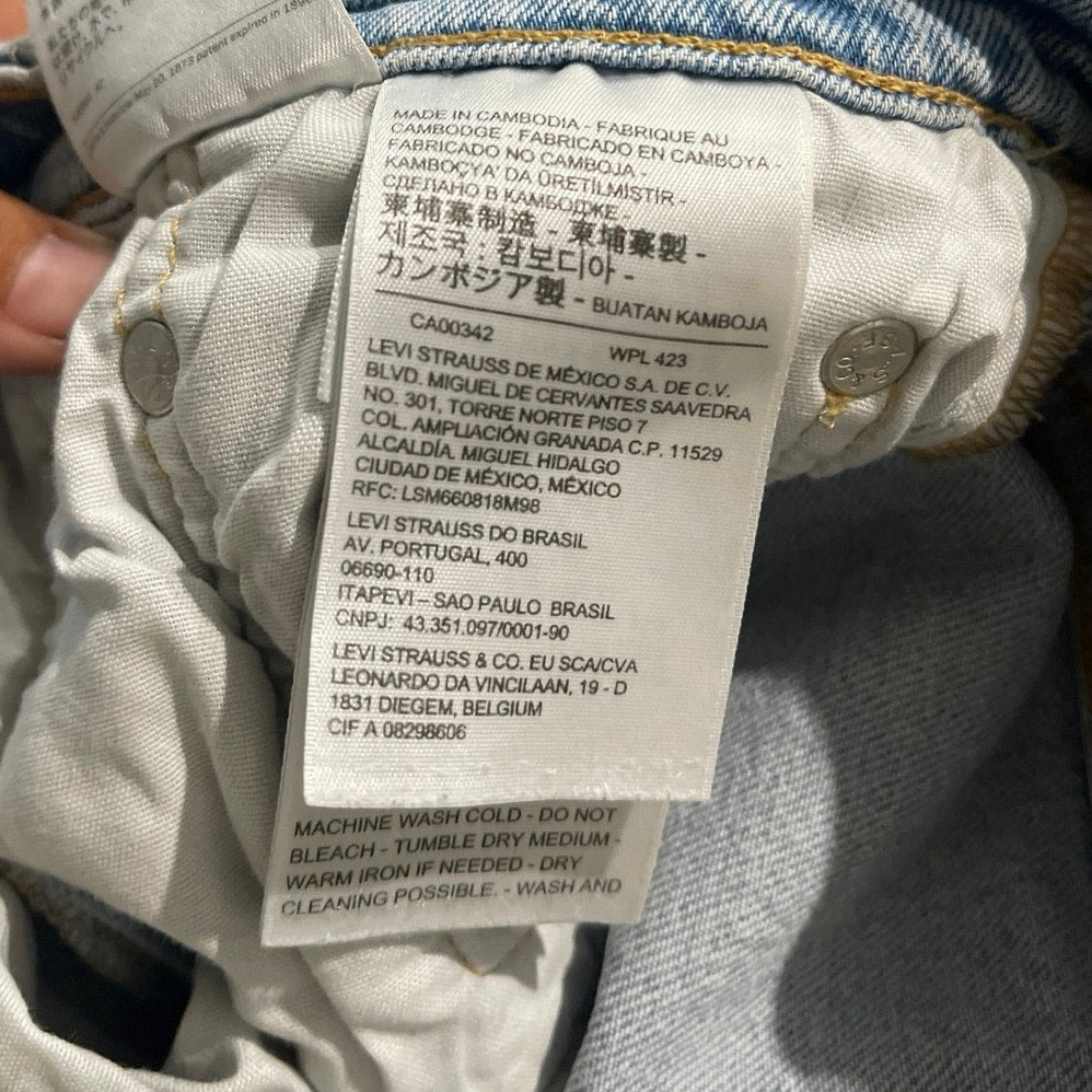 VTG Levi's 501 Button Fly Straight Denim Jeans Size 27X32 Streetwear Classic 90s
