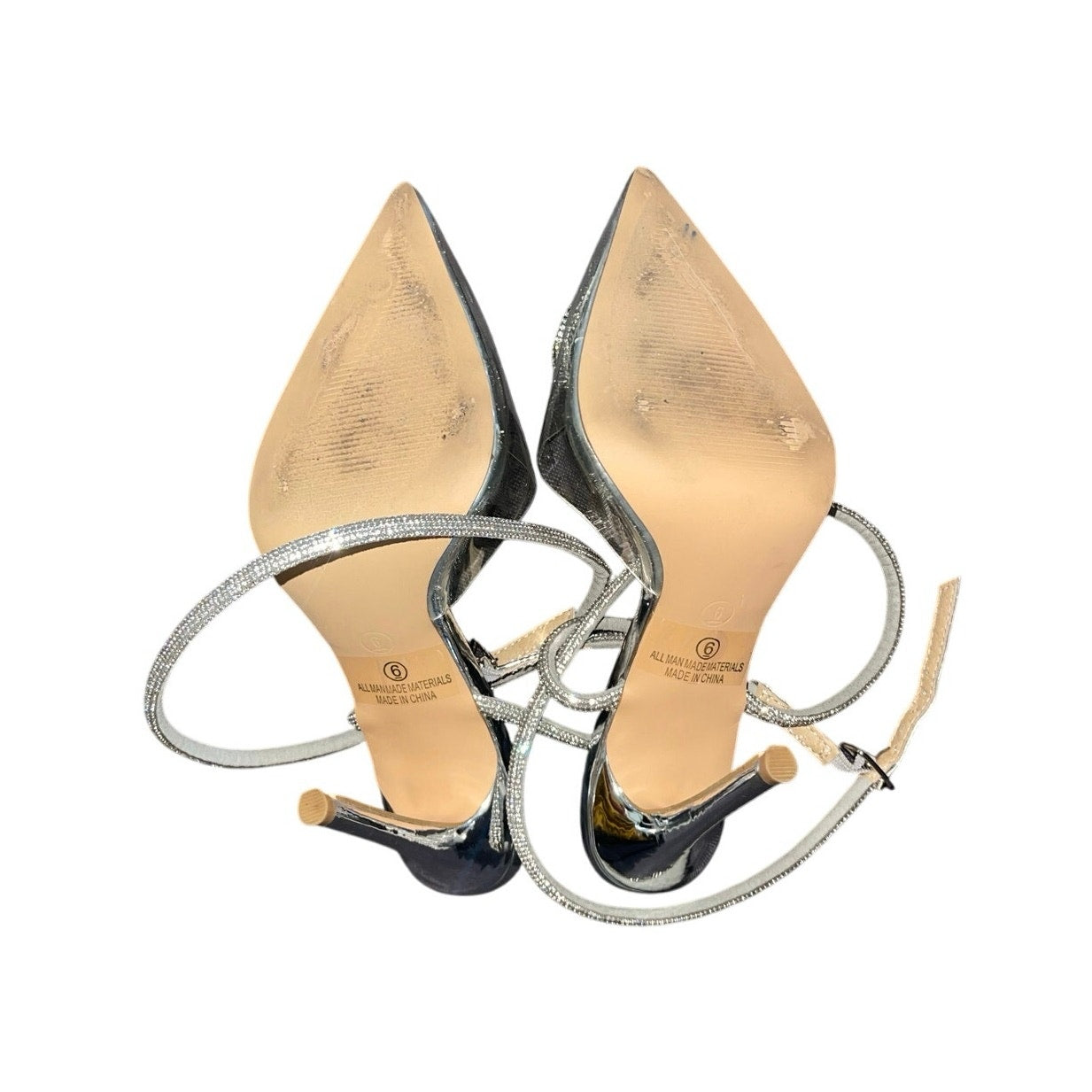 Stylish strappy Olivia Jaymes heart gem heels pump